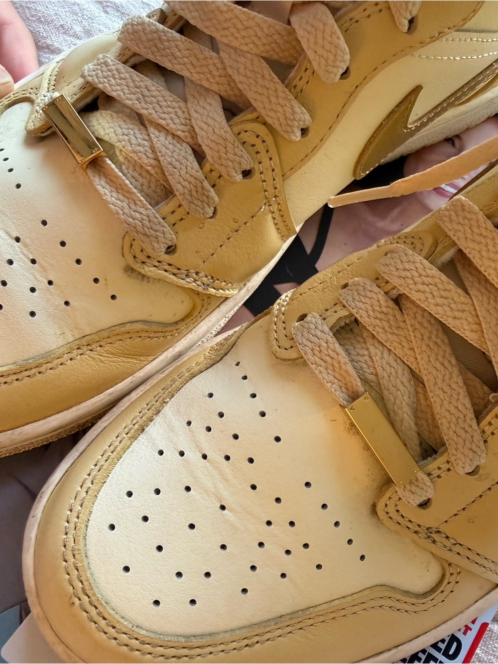 Nike Air Jordan 1 Mid – Cream & Metallic Gold - Picture 7 of 13